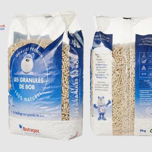 pallet of wood pellets, 126 bags of 8kg